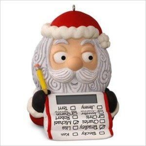 2016 Checking It Twice! *Magic Hallmark Christmas ornament Santa Claus